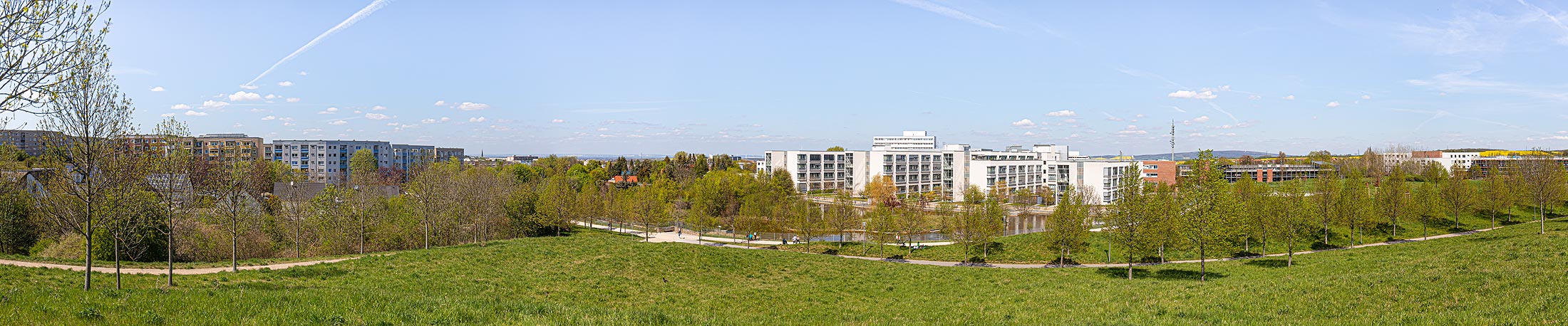 Panoramablick auf das Klinikum in Melchendorf