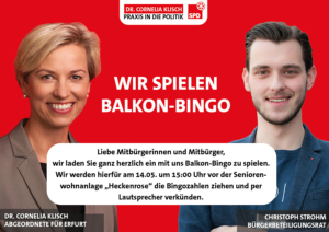 Wir spielen Balkon-Bingo - 14.05.2020 - AWO Begegnungsstätte Heckenrose