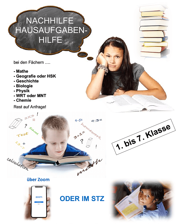 Nachhilfe - Hausaufgabenhilfe - 1. bis 7. Klasse - im STZ am Herrenberg in Erfurt-Südost