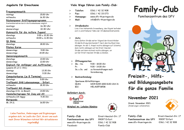 Family-Club - Monatsprogramm November 2021