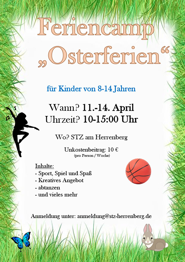 STZ - Stadtteilzentrum am Herrenberg - Osterferien Feriencamp vom 11.-14. April 2022
