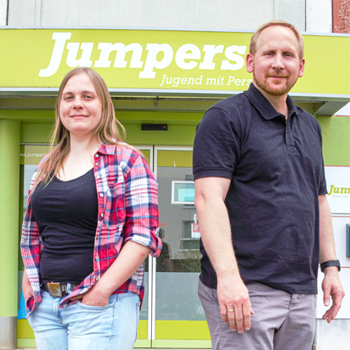 Anne Reschke und Klaus Wissemborski - Projektleitung Jumpers Erfurt
