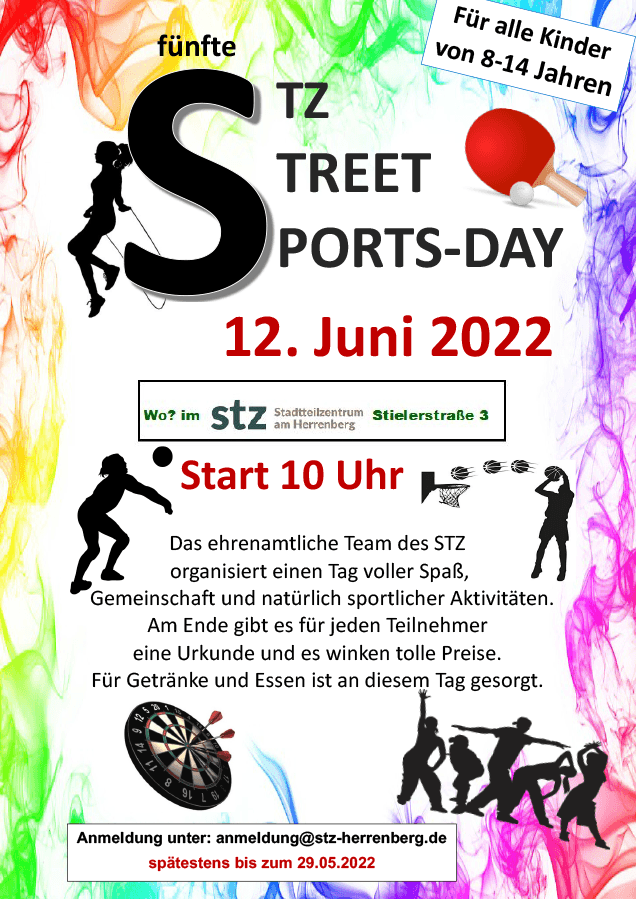 STZ - Stadtteilzentrum am Herrenberg - 5. STZ Street-Sports-Day am 12. Juni 2022 ab 10 Uhr