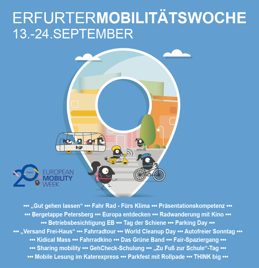Erfurter Mobilitätswoche - 13.-24. September - www.mobiwoche-erfurt.eu