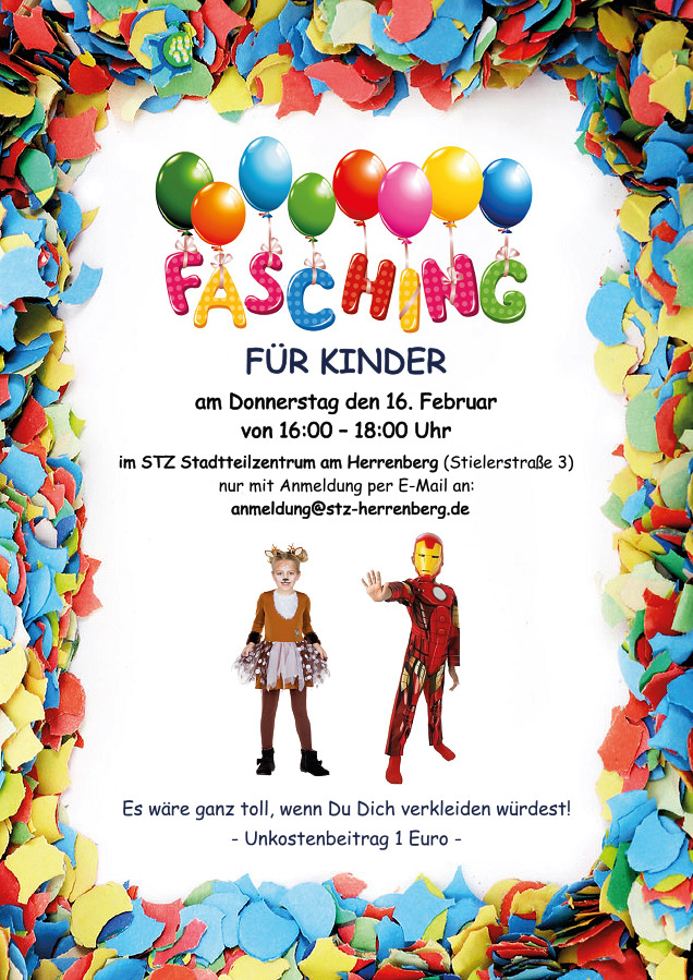 Fasching für Kinder im STZ am Herrenberg - Stadtteilzentrum in Erfurt-Südost