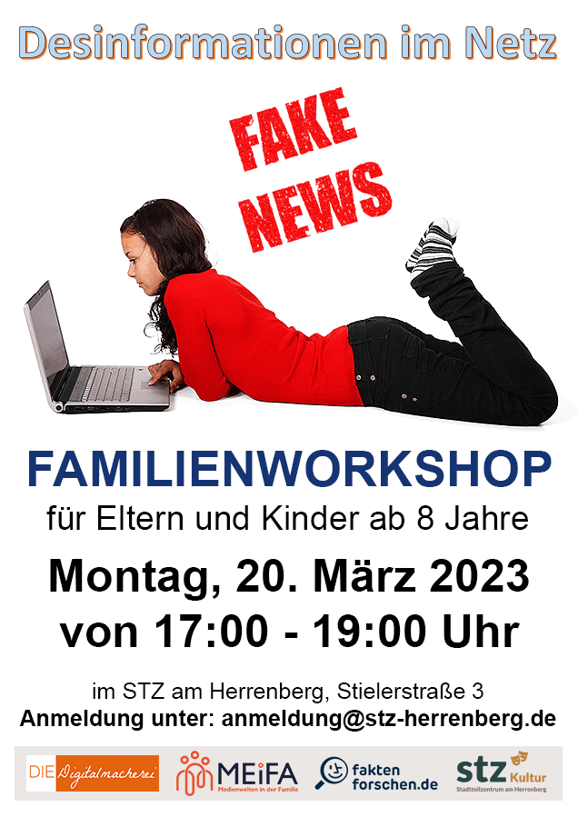 Desinformationen im Netz - Familienworkshop am 20. März 2023 im STZ am Herrenberg in Erfurt-Südost