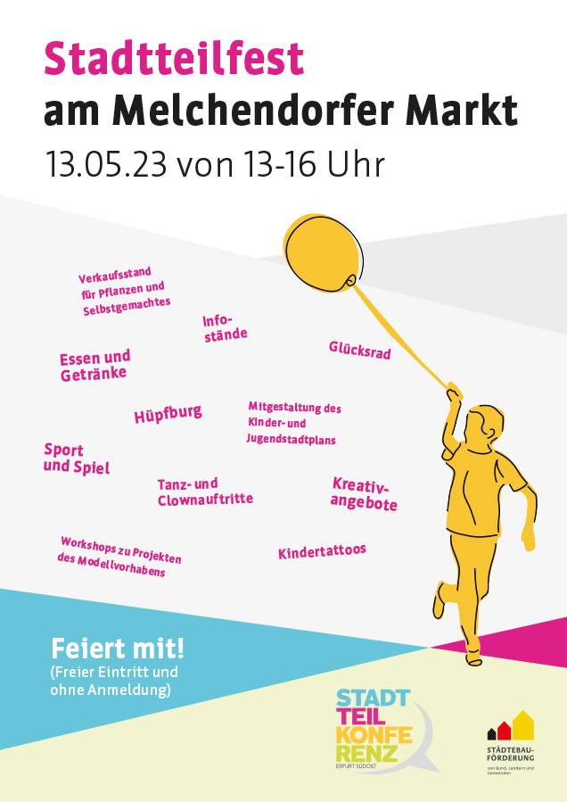 Stadtteilfest am Melchendorfer Markt - 13. Mai 2023 - Zukunftstag in Erfurt-Südost