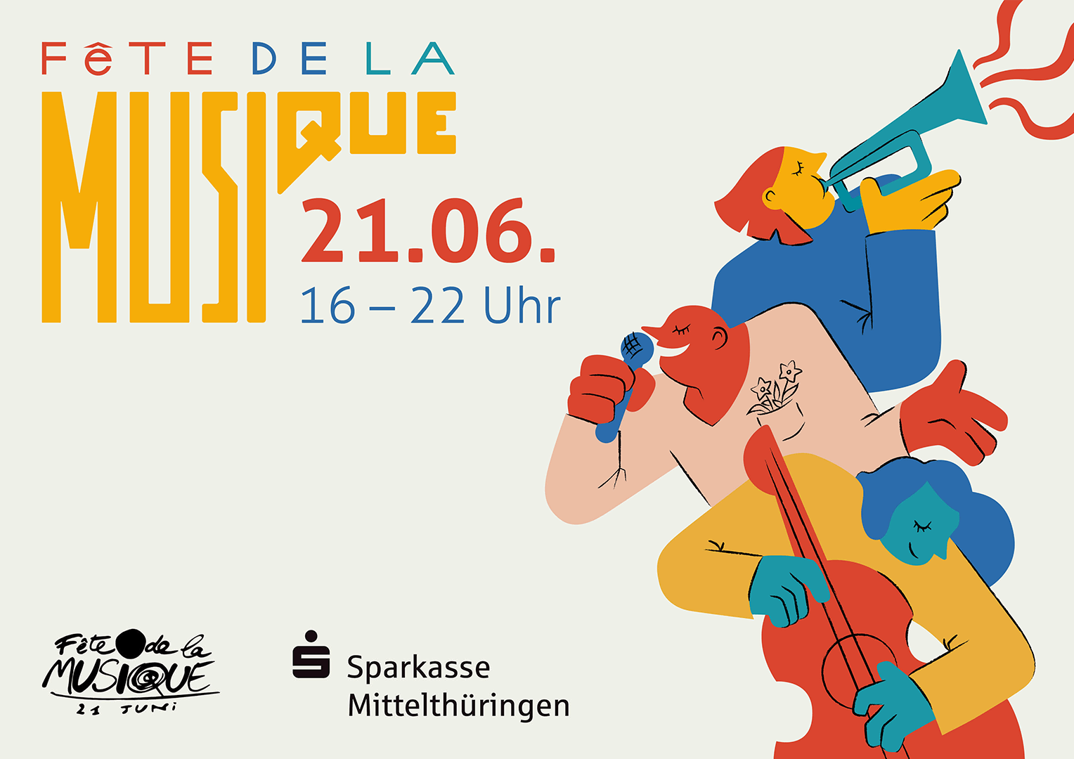 Fête de la musique am 21. Juni 2023 in Erfurt mit 41 Veranstaltungsorten - Änderungen vorbehalten