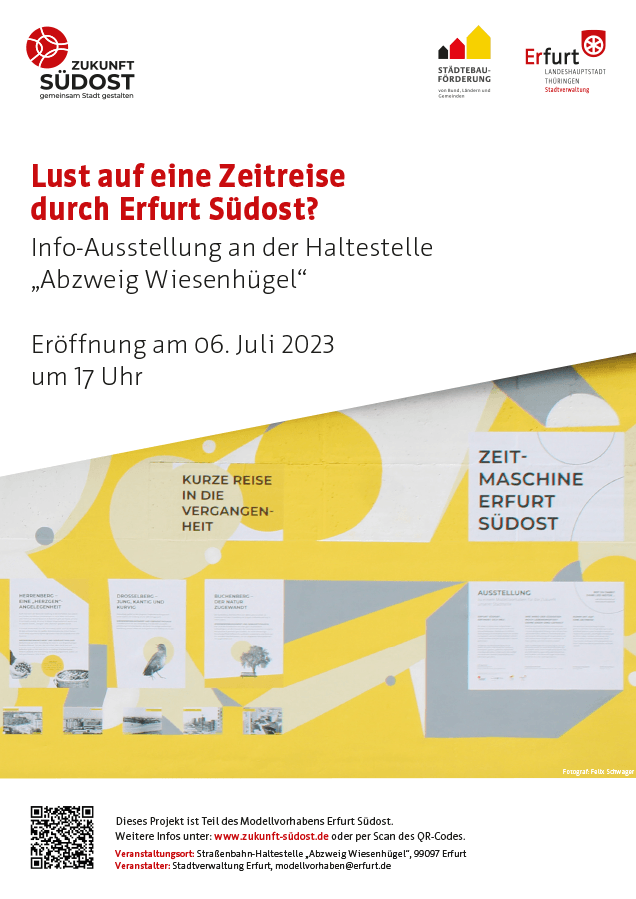 Lust auf eine Zeitreise durch Erfurt Südost? Info-Ausstellung an der Haltestelle „Abzweig Wiesenhügel“ - Eröffnung am 06. Juli 2023 um 17 Uhr